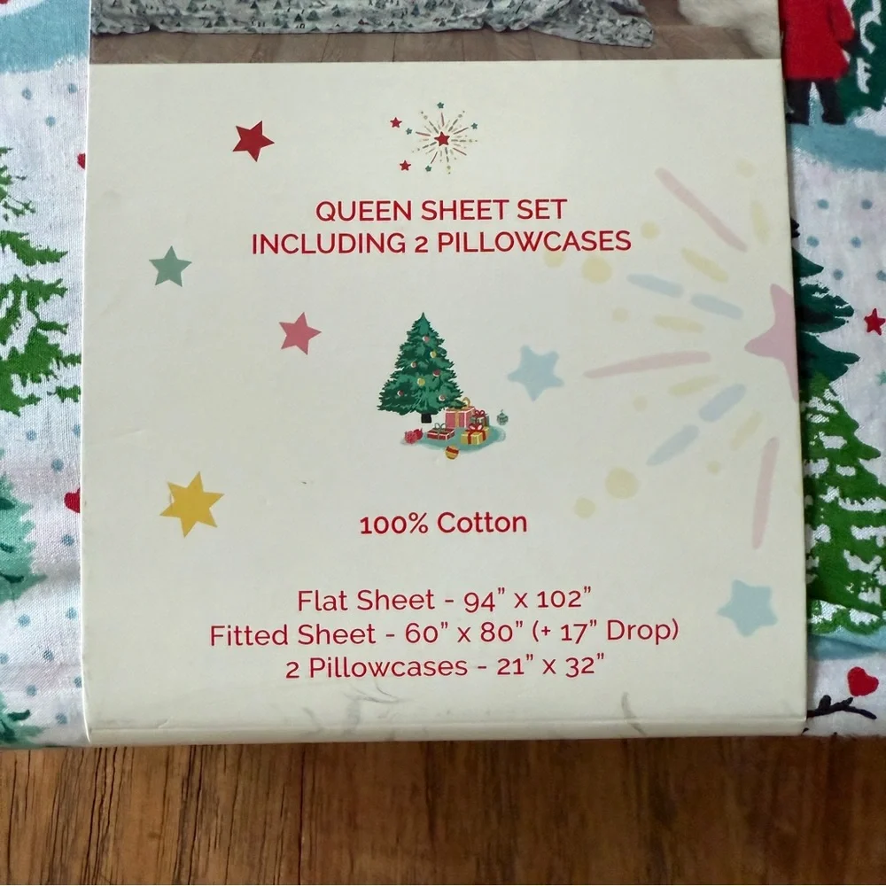 NWT Cath Kidston Shine Bright Cream Queen Sheet Set - Picture 10 of 14